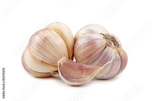 Beautiful garlic isolated on white background