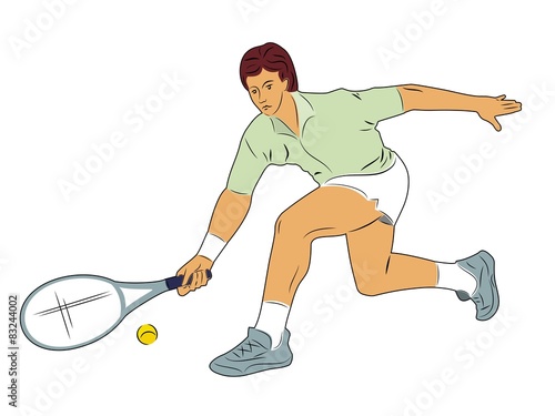 slhouette tennis player