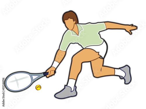 slhouette tennis player