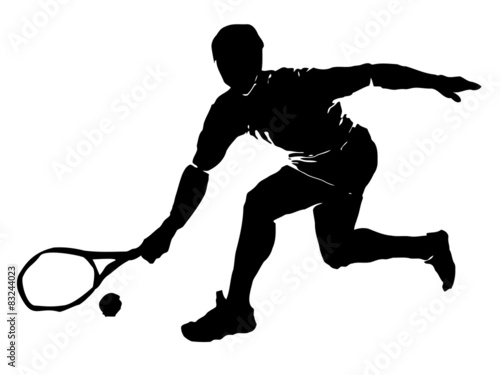 slhouette grunge tennis player