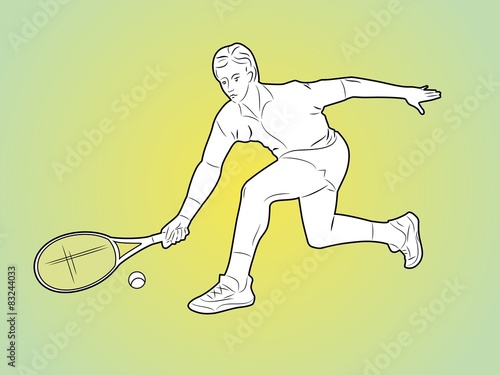 slhouette tennis player