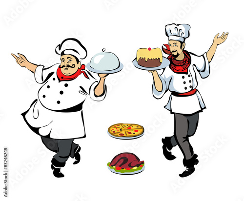 Сhef with delicious food