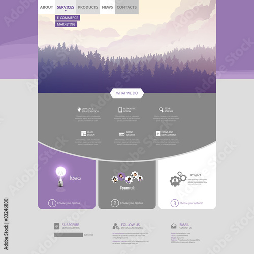 Modern Flat style website design concept. Vector Eps 10