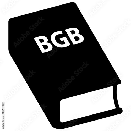 Icon Bürgerliches Gesetzbuch, BGB, schwarz, Vektor, freigestellt