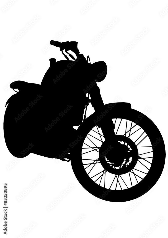 Fototapeta premium Old retro bike on white background