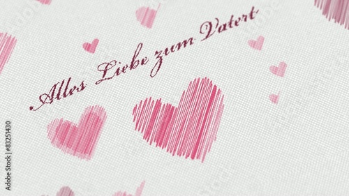 Zeichnung - Alles Liebe zum Vatertag mit vielen Herzen