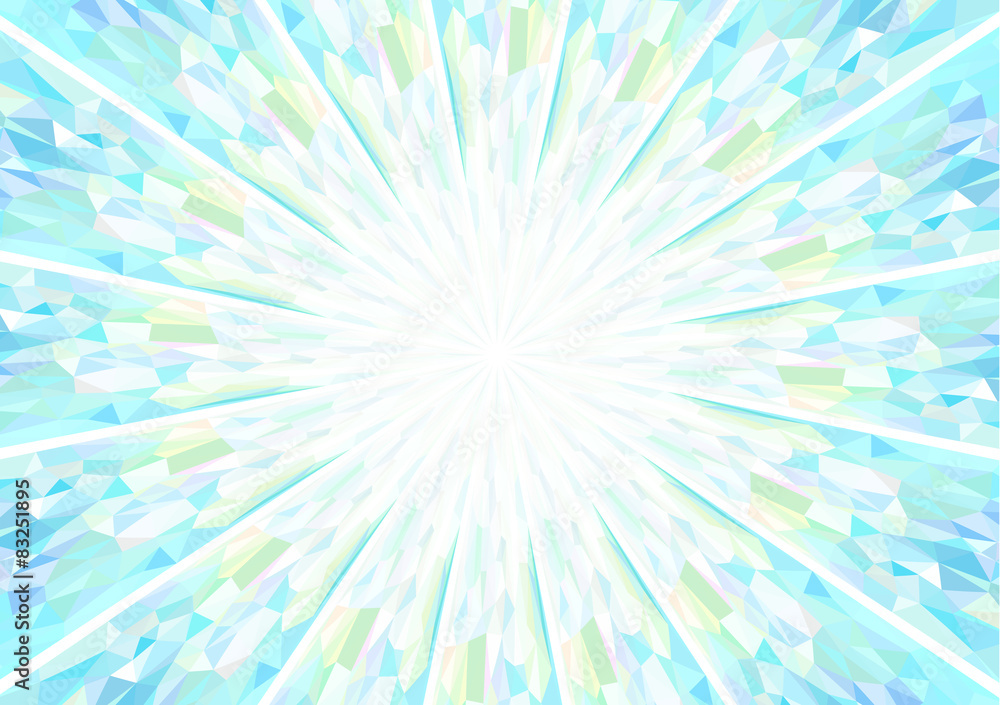 Obraz premium キュビズム背景_放射_明るいブルーとイエロー