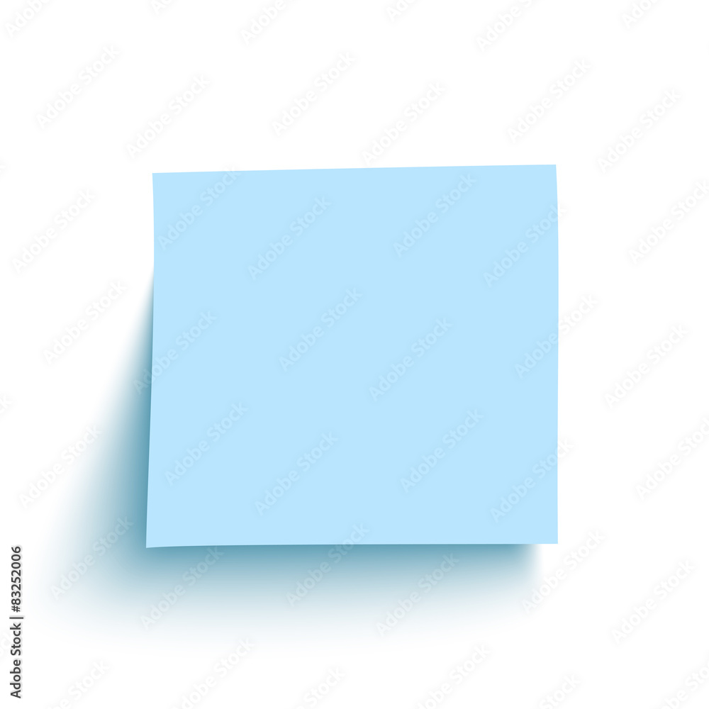 Blue sticky note isolated on white background. Blue sticky note isolated on white background.