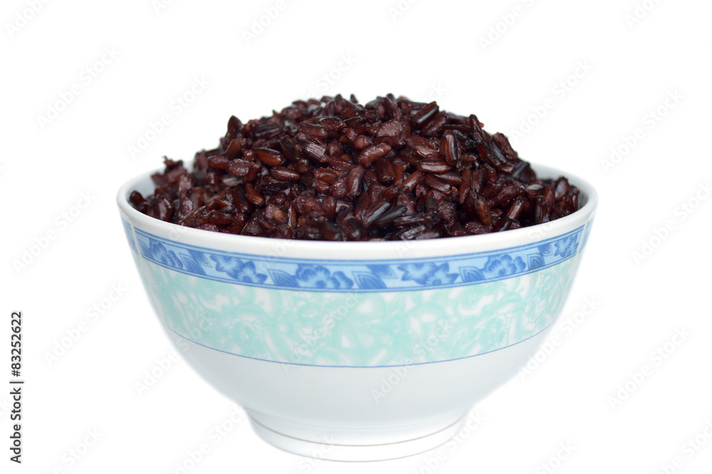 Thai rice berry in ceramic bowl Thai rice berry in ceramic bowl
