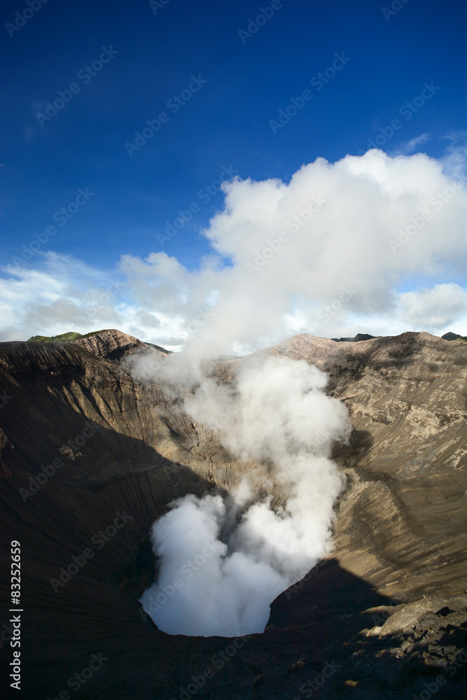 Volcanic crater of mount Bromo