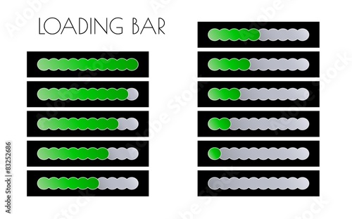 green loading bars