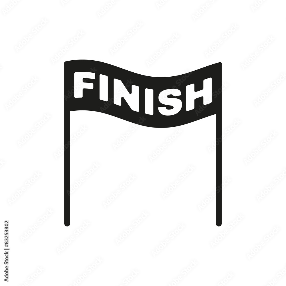 The finish icon. Finish symbol. Flat Stock Vector