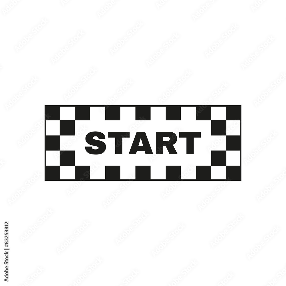 The start icon. Start symbol. Flat The start icon. Start symbol. Flat