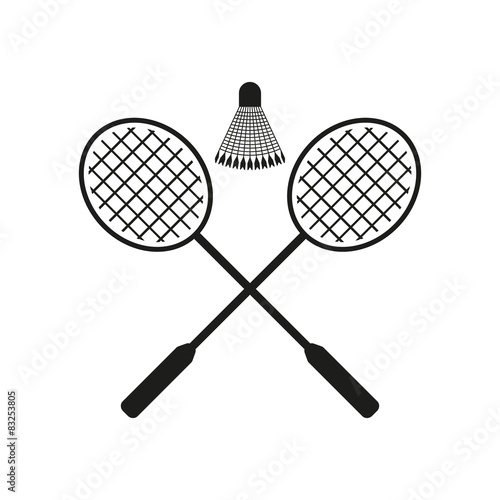 The badminton icon. Sport symbol. Flat