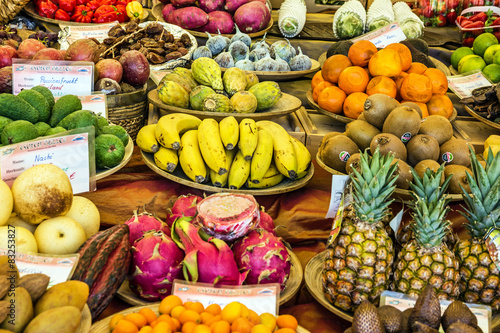 Exotic fruits on market © Travel Faery
