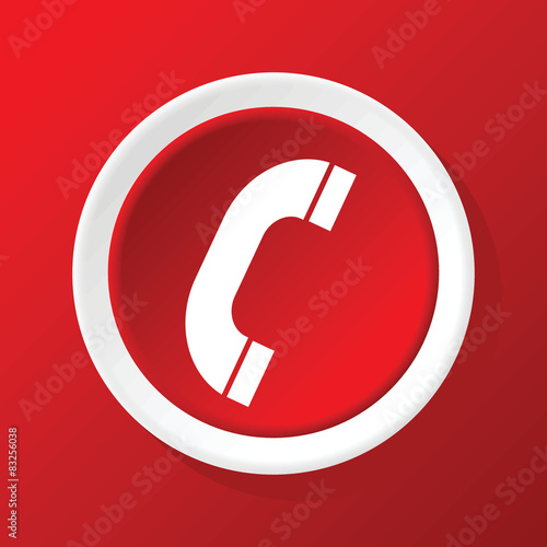 Snowflake icon on red