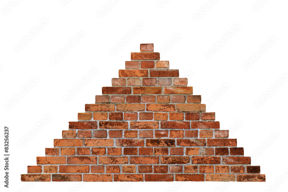 Obraz premium Strukturierte Backsteinmauer-Freisteller