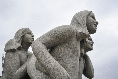 Sculpture of young women in Vigeland Park Museum