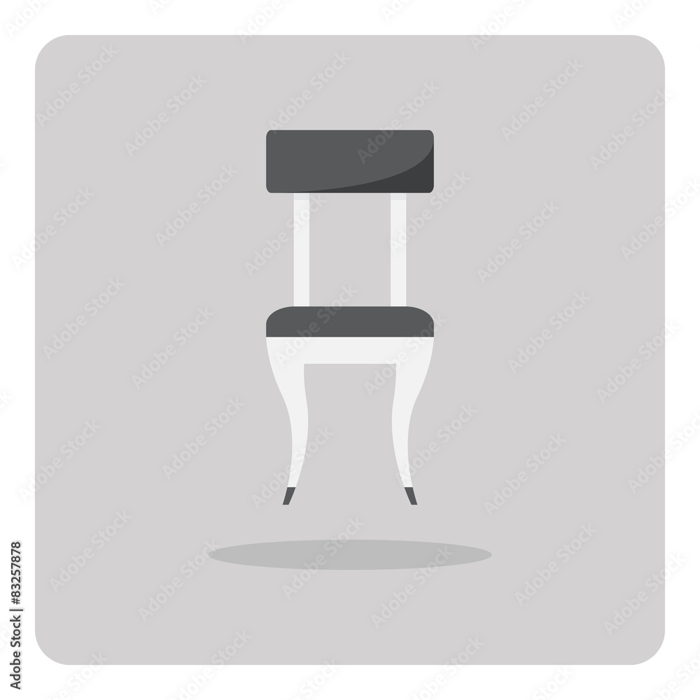 Vector of flat icon, chair on isolated background Vector of flat icon, chair on isolated background