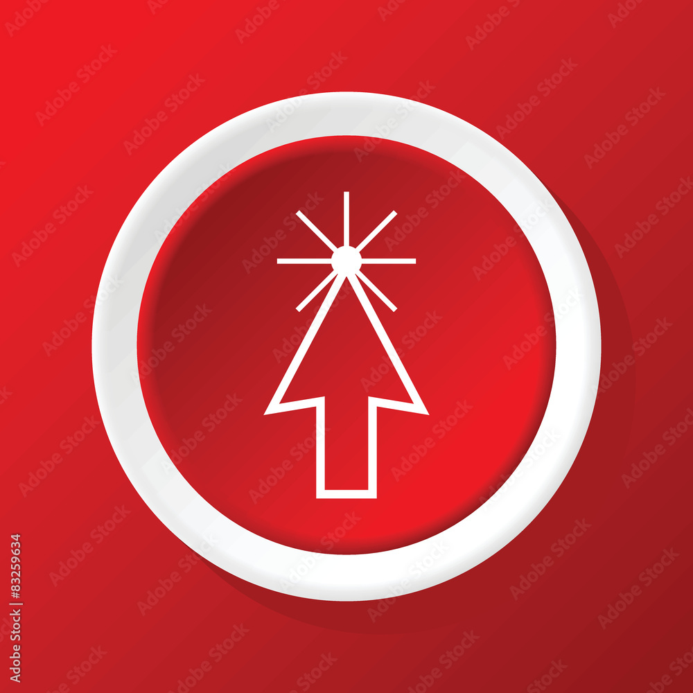 Ink pen icon on red Ink pen icon on red