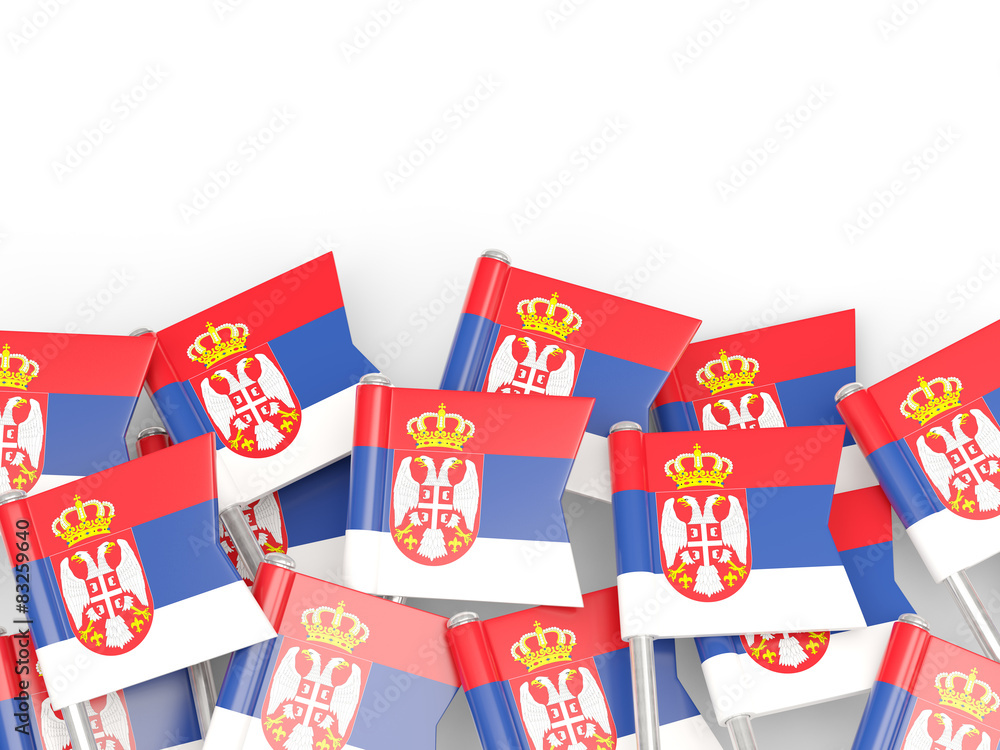 Flag pin of serbia