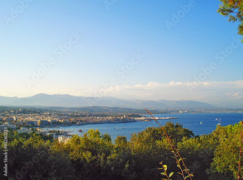 panorama of Antibes from the cape Garoupe