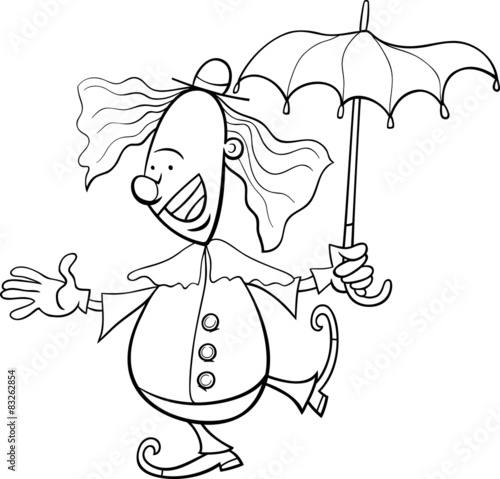 circus clown coloring page