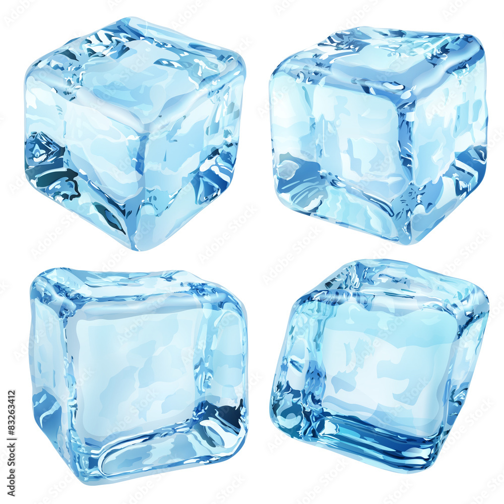 Opaque blue ice cubes Opaque blue ice cubes
