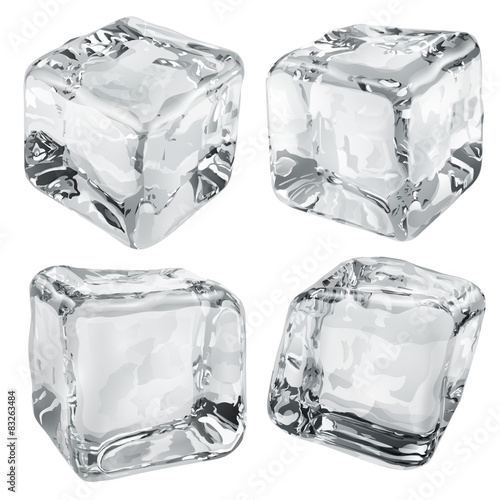 Opaque gray ice cubes