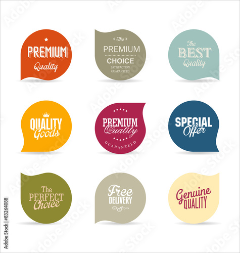Modern design labels
