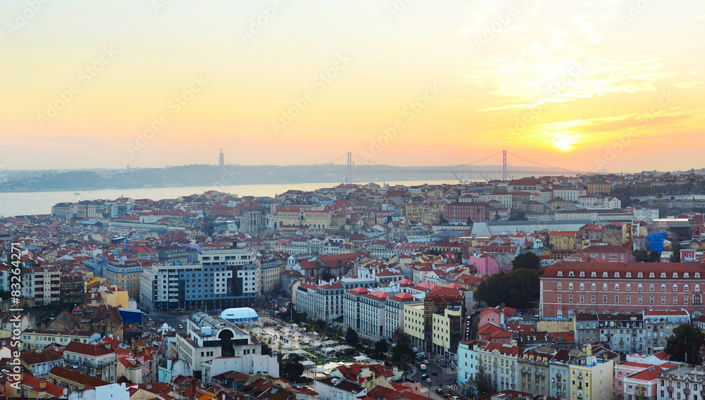 Lisbon city center skyline
