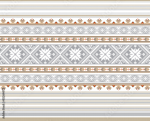 Set of Ethnic ornament pattern in different colors