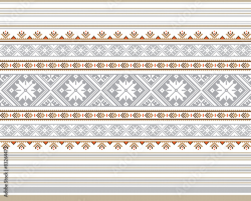 Set of Ethnic ornament pattern in different colors