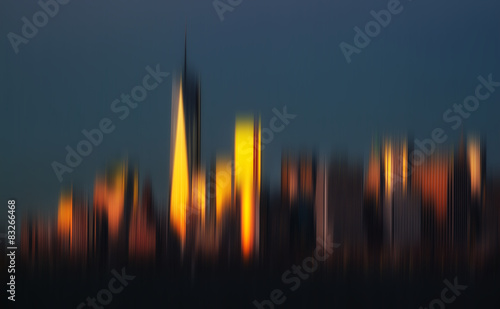 Photography View of Manhattan skyline in NYC
