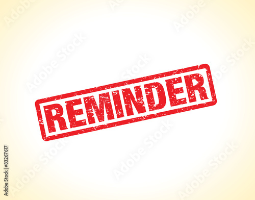 a red reminder stamp