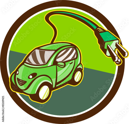 Plug-in Hybrid Electric Vehicle Circle Retro
