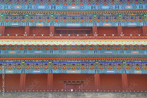 Facade of Zhengyang gate in Beijing (Tiananmen square) photo