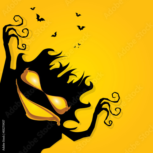 frightening monster. nightmares concept