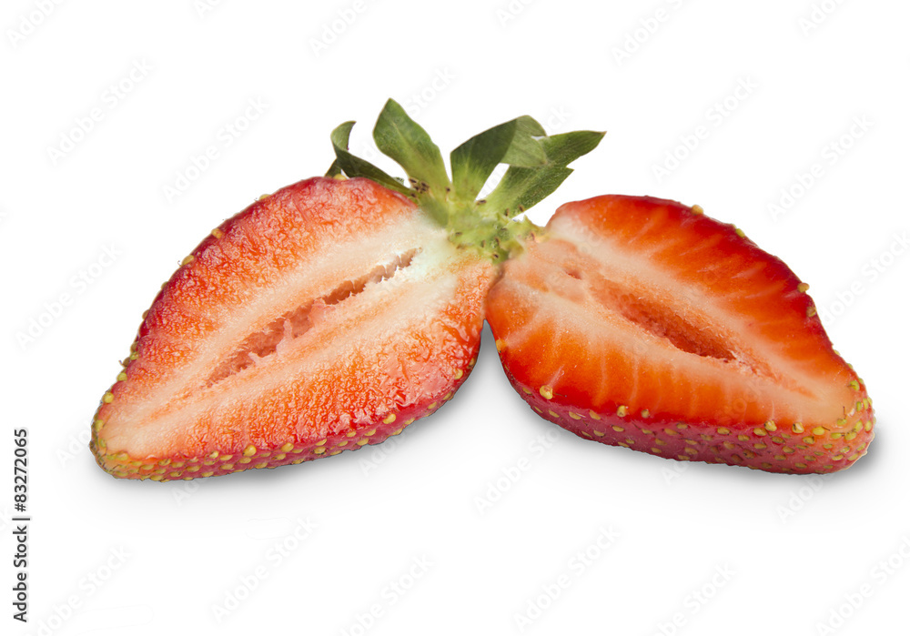 halved strawberry halved strawberry