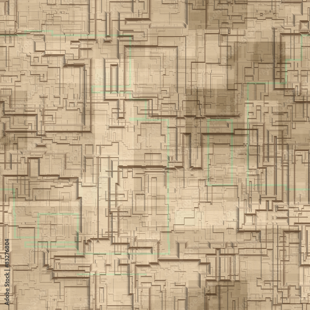 Fototapeta premium Circuits abstract seamless generated texture