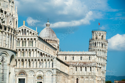 Leaning tower, Baptistery and Duomo, Piazza dei miracoli, Pisa, 