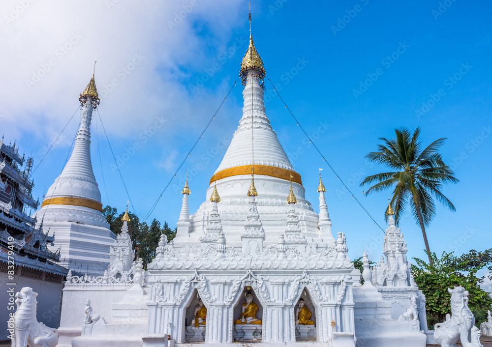 Phra That Doi Kongmu pagoda at Phra That Doi Kongmu temple in Ma Phra That Doi Kongmu pagoda at Phra That Doi Kongmu temple in Ma