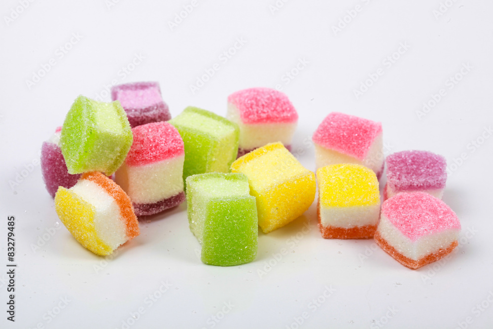 soft jelly delight isolated on white background soft jelly delight isolated on white background