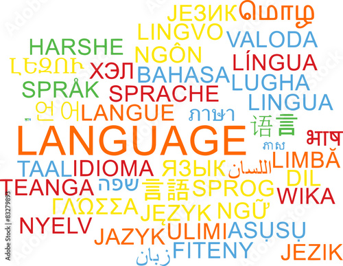 Language multilanguage wordcloud background concept