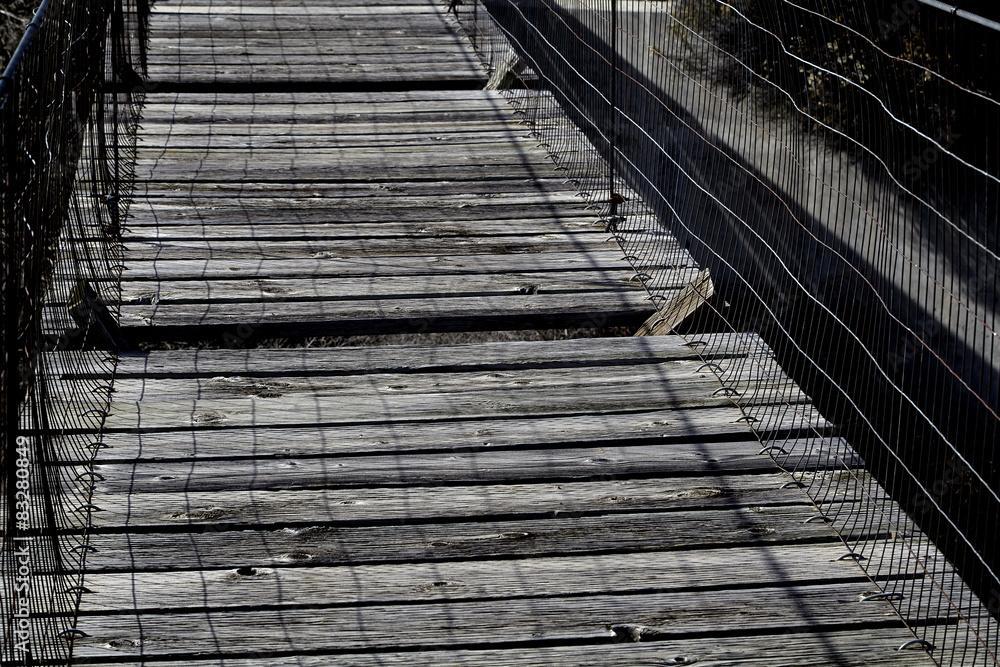 Fototapeta premium Broken Boards on old bridge