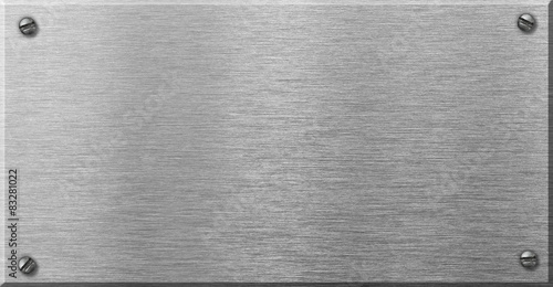steel metal plaque with rivets