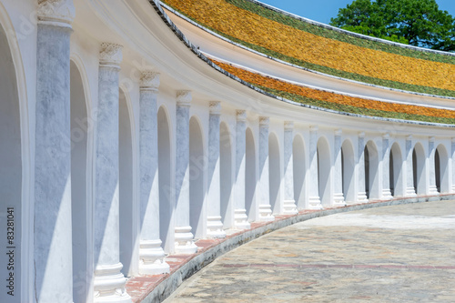 Long corridor around the First Grand Pagoda, Thailand photo