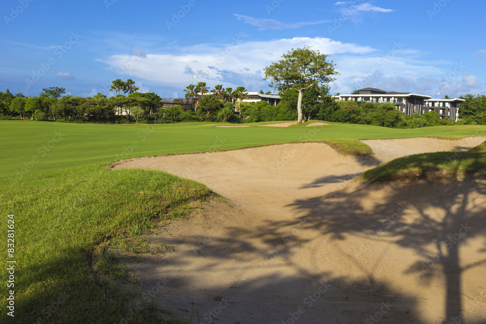 Beautiful View of Green Golf Field