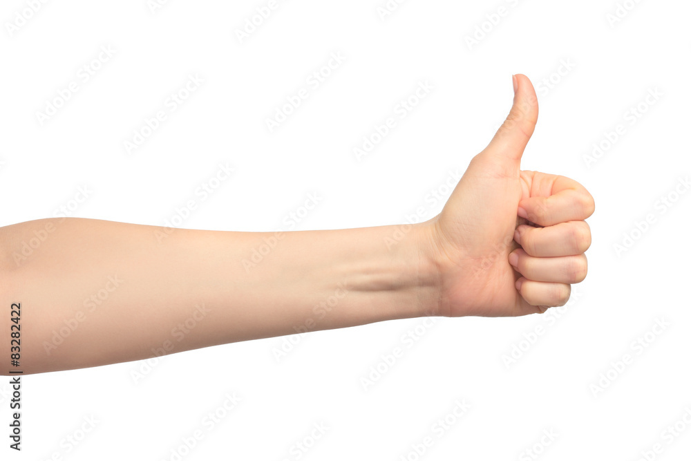 Isolated image with human hand shows gestures Isolated image with human hand shows gestures