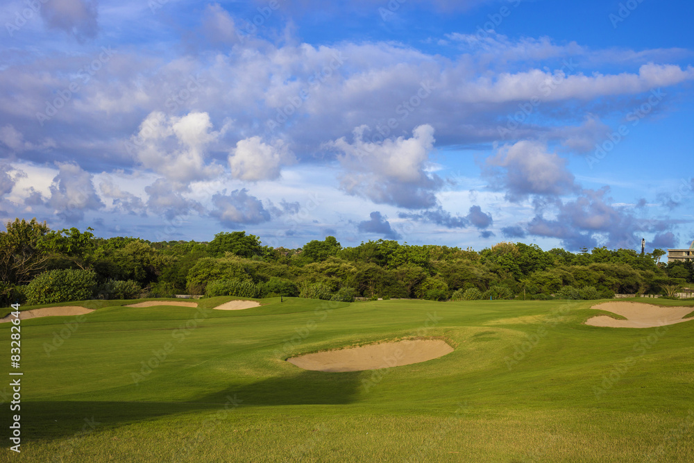 Beautiful View of Green Golf Field